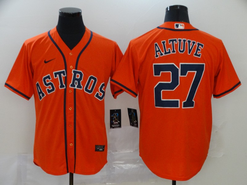 Men Houston Astros #27 Altuve Orange Nike Game MLB Jerseys->chicago white sox->MLB Jersey